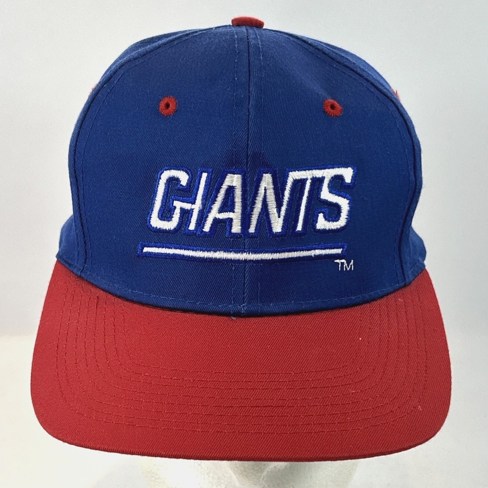 Vintage New York Giants Script Hat Cap Snap Back AJD Embroidered Logo 90's